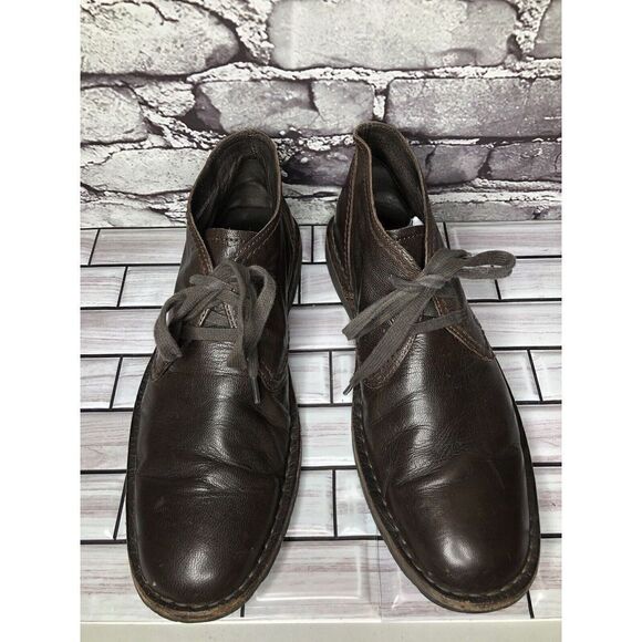 John Varvatos Brown Leather Hipster Chukka LaceUp Ankle Boots Men Sz 10M US/43EU - Picture 4 of 16